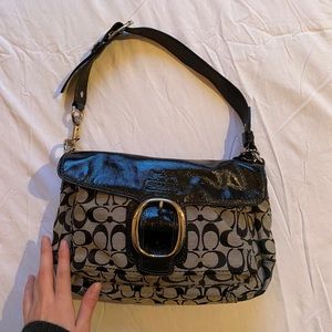 2000s Coach Bag with Patent Leather accents